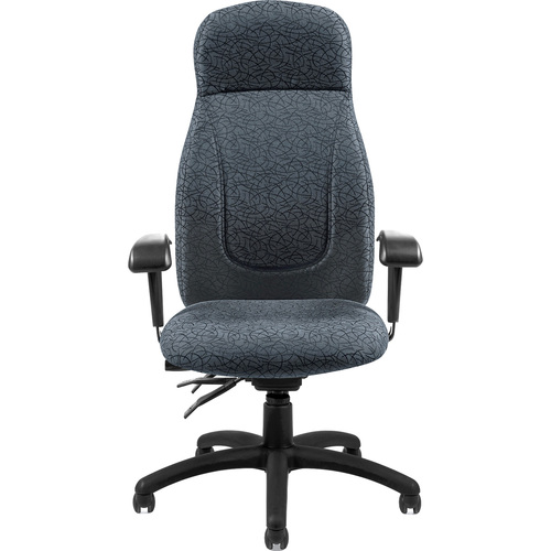 Global Echo High Back Executive Chair - Sky Fabric Seat - 5-star Base