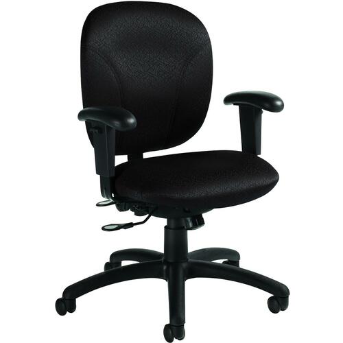 Global E-Plus Ergo Low Back Multi Tilter Chair - Charcoal Fabric Seat - 5-star Base - Medium Back - GLB30773ST11