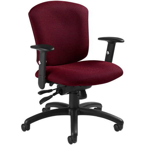 Global Supra X Medium Back Management Chair - Charcoal Fabric Seat - 5-star Base - Medium Back - GLB53363ST11