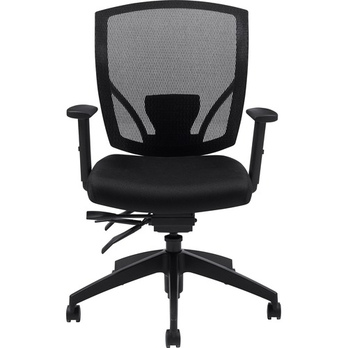 Offices To Go Ibex Mesh Back Multi Tilter Executive Chair - Black Fabric Seat - 5-star Base - Medium Back - GLBMVL2803JN02