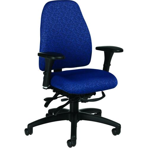 Global Obusforme Low Back Multi Tilter Task Chair - Royal Fabric Seat - 5-star Base - Medium Back - GLB4432G3OX05