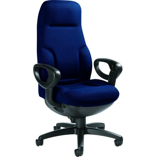 Global Concorde Executive 24HR High Back Synchro-Tilter Chair - Sapphire Fabric Seat - Steel Frame - 5-star Base