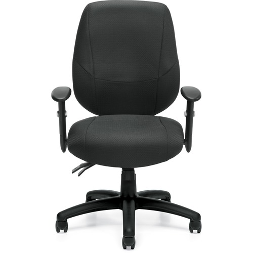Offices To Go Operator Task Chair - Black Polyester Seat - 5-star Base - 1 Each