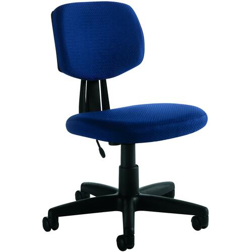 Offices To Go Tami Armless Task Chair - Navy Polyester Seat - Black Frame - 5-star Base