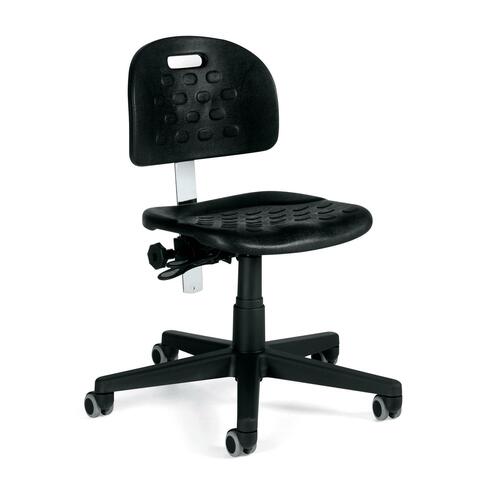 Global Minotaur Low Back Posture Task chair - Black Polyurethane Seat - 5-star Base - 1 / Carton