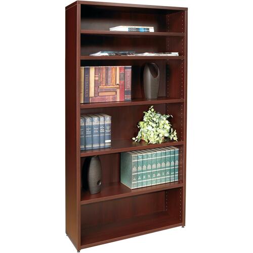 DSI Montana Bookcase - 36" x 12" x 72" - 5 x Shelf(ves) - Scuff Resistant, Durable - Melamine, Sahara - Particleboard - Laminate Bookcases - OFGMO72BCMBASSA