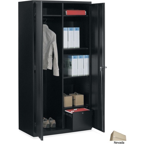 Global 93 Storage Wardrobe - 1-Drawer - 36" x 20" x 72" - 1 x Drawer(s) - Lockable - Nevada - Storage Cabinets - GLB93SW2072NEV