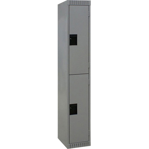 Sturdymet Double Teir Locker - Overall Size 72" x 12" x 18" - Light Gray - Steel - Lockers - SDYL12182TGR144