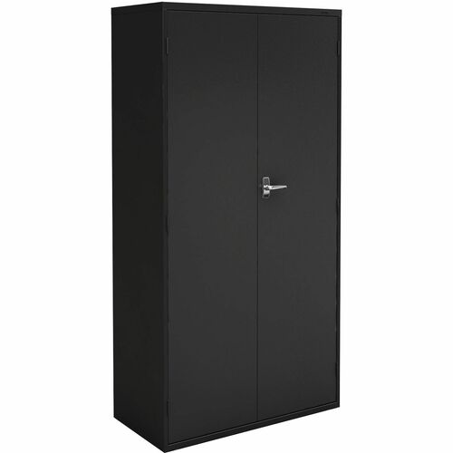 Global 9300 Storage Cabinet - 36" x 18" x 72" - 2 x Door(s) - Leveling Glide, Lockable - Black = GLB617514