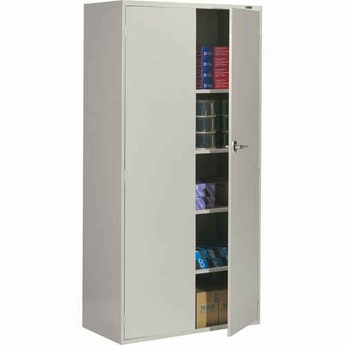 Global 9300 Storage Cabinet - 36" x 18" x 72" - 2 x Door(s) - Leveling Glide, Lockable - Gray - Storage Cabinets - GLB475897