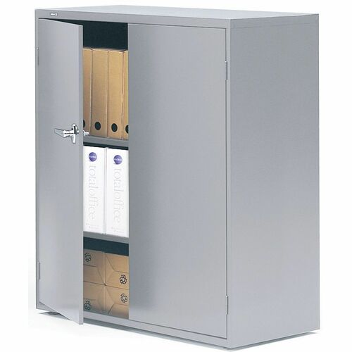 Global 9300 Storage Cabinet - 36" x 18" x 42" - 2 x Door(s) - Leveling Glide, Lockable - Gray = GLB629246