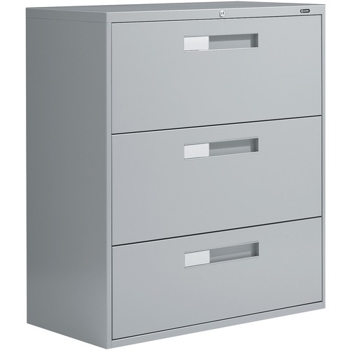 Global 9300 Fixed Lateral File Cabinet - 3-Drawer - 36" x 18" x 40.5" - 3 x Drawer(s) - Letter, Legal, A4 - Lockable