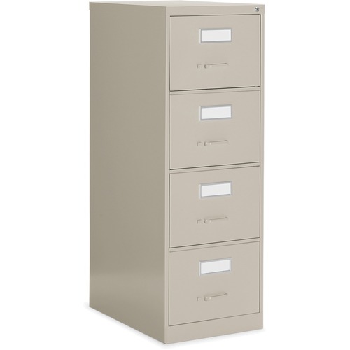 Global 2600 Vertical File Cabinet - 4-Drawer - 18" x 26.6" x 52" - 4 x Drawer(s) for File - Legal - Vertical - Ball-bearing Suspension, Lockable, Label Holder - Nevada - Metal = GLB26451NEV