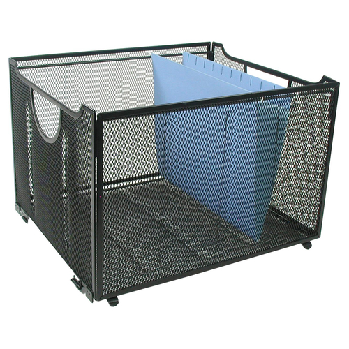 Winnable Mesh Collapsible File Box - Internal Dimensions: 9.50" (241.30 mm) Width x 13" (330.20 mm) Depth x 15" (381 mm) Height - Media Size Supported: Letter, Legal - Stackable - Black - For File - 1 Each = WNN15309