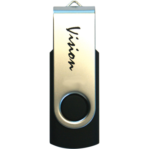 Vision 8GB Swivel USB 2.0 Flash Drive - 8 GB - USB 2.0 - 1 Year Warranty