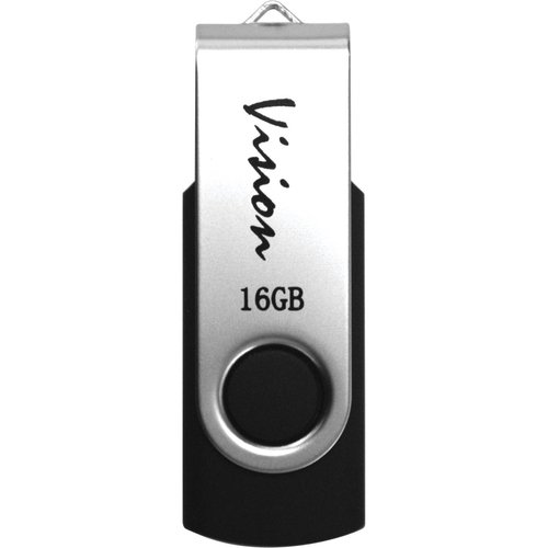 Vision 16GB Swivel USB 2.0 Flash Drive - 16 GB - USB 2.0 - 1 Year Warranty