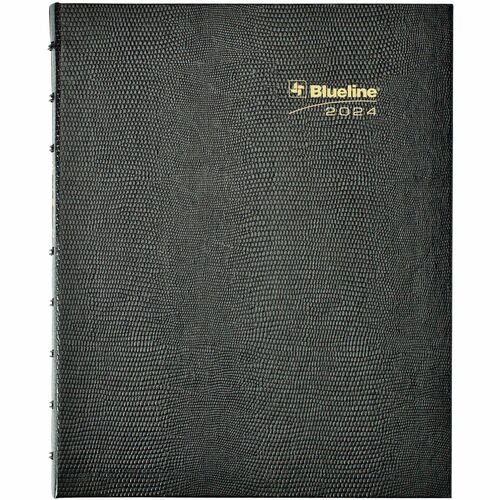 Blueline MiracleBind Planner - Julian Dates - Monthly - 1.4 Year - August 2022 till December 2023 - 1 Month Single Page Layout - 9 1/4" x 7 1/4" Sheet Size - Spiral Bound - Black - Bilingual, Address Directory, Phone Directory, Notes Area - 1 Each - Appointment Books & Planners - BLICF1200C81B