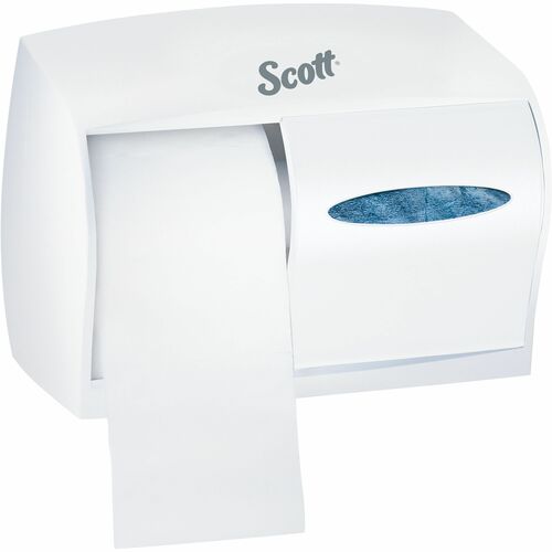 Scott Coreless Standard Roll Toilet Paper Dispenser - Coreless Dispenser - 2 x Roll - 7.6" Height x 11" Width x 6" Depth - ABS Plastic - White - Durable - 1 Each