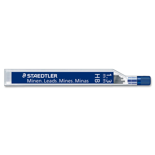 Staedtler Mars 250 Mechanical Pencil Lead - 1.3 mmFine Point - HB - Black - 6 / Tube - Lead Refills - STD25013HB