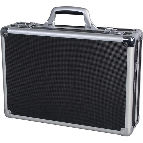 Nextech Attache Case - External Dimensions: 17.5" Length x 5" Width x 8.5" Depth x 12.5" Height - Hinged Closure - Aluminum - Black - 1 Each - Catalog Cases - HDLNT0916A009