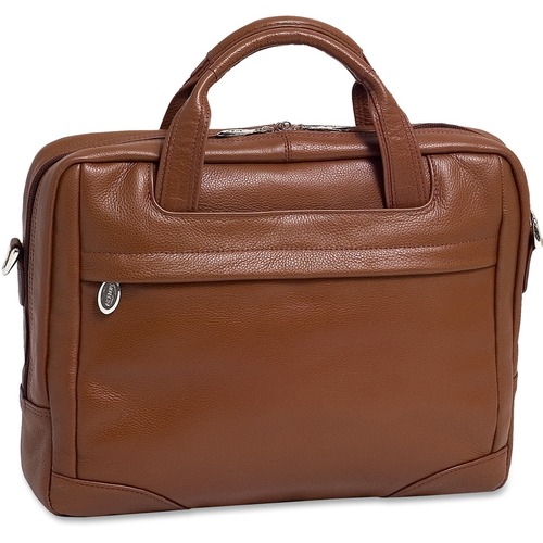 McKleinUSA 13.3" Leather Tablet Briefcase - Leather Body - Handle, Shoulder Strap - 10.3" Height x 13.5" Width x 3" Depth - 1 Each
