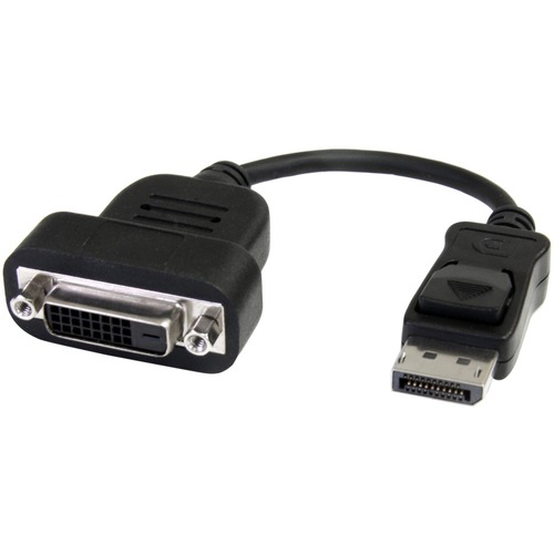 StarTech.com DisplayPort to DVI Adapter, Active DisplayPort to DVI-D Adapter Converter 1080p, DP 1.2 to DVI Adapter, Latching DP Connector - Active DisplayPort 1.2 to DVI-D single-link adapter supports 1920x1200/1080p @ 60Hz; HBR2; EDID/DDC - DisplayPort 