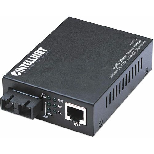 Intellinet Network Solutions Gigabit Ethernet RJ45 to SC, Multi-Mode, 1800 ft. (550 m) Media Converter - 1000Base-T to 1000Base-SX (SC)