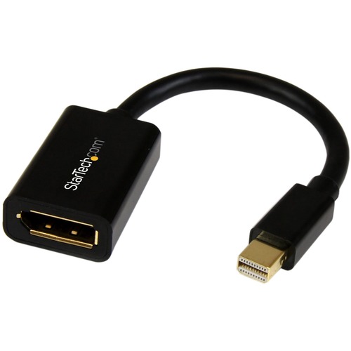 StarTech.com 6in Mini DisplayPort to DisplayPort Video Cable Adapter - M/F - Connect your DisplayPort monitor to a standard Mini DisplayPort source. Short (6-inch) design makes the Mini DisplayPort to DisplayPort cable easy to carry around.