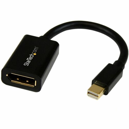 StarTech.com Mini DisplayPort to DisplayPort Adapter, 4K x 2K Video, Ultra HD Mini DP to DP Converter, mDP to DP 1.2 Adapter, Male/Female - Mini DisplayPort to DisplayPort adapter converter; 4K x 2K video (3840x2400p 60Hz); mDP 1.2/21.6 Gbps/HBR2/8Ch Audi