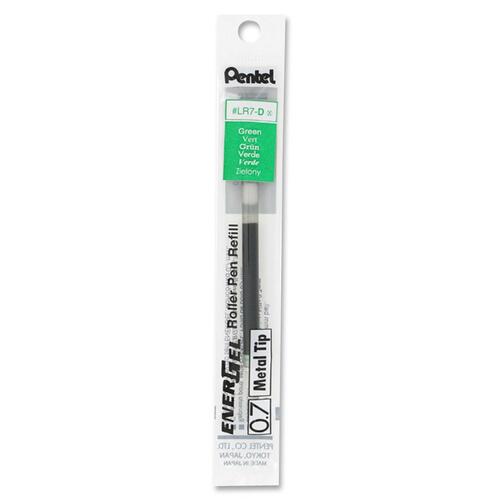 Pentel Energel Retractable .7mm Gel Pen Refill - 0.70 mm Point - Green Ink - Quick-drying Ink, Smear Proof, Permanent Ink, Acid-free, Metal Tip, Smudge Proof
