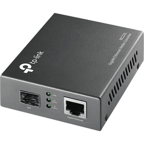 TP-LINK MC220L - Gigabit SFP to RJ45 Fiber Media Converter - Fiber to Ethernet Converter - Plug and Play - Durable Metal Casing - Versatile Compatibility - Auto-Negotiation - UL Certified
