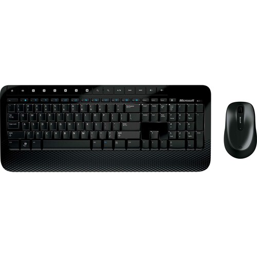 Microsoft Wireless Desktop 2000 Keyboard and Mouse - USB Wireless Keyboard - English (North America) - USB Wireless Mouse - BlueTrack - Tilt Wheel - Symmetrical for PC, Mac