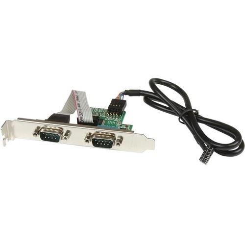 StarTech.com Motherboard Serial Port - Internal - 2 Port - Bus Powered - FTDI USB to Serial Adapter - USB to RS232 Adapter - Add two RS232 serial ports to any system with an available USB motherboard header - USB to Serial - USB to RS232 - USB to DB9 - US