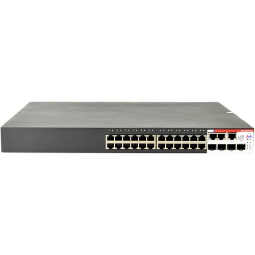 Amer SS2GR26ip Ethernet Switch - 26 Ports - Manageable - Gigabit Ethernet, Fast Ethernet - 10/100/1000Base-T - 2 Layer Supported - 4 SFP Slots - PoE Ports - 1U High - Rack-mountable - Lifetime Limited Warranty