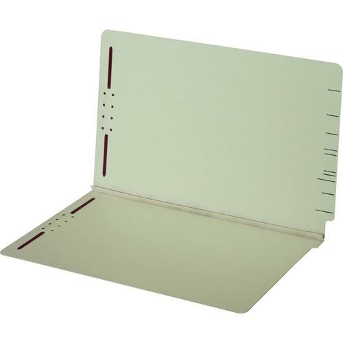 Pendaflex Legal Recycled Fastener Folder - 8 1/2" x 14" - 2" Expansion - 2 Fastener(s) - 2" for Folder - 25 pt. - Pressboard - Light Green - Embossed, Tyvek Gusset, Tyvek Tape Spine - 10% Recycled - 25 / Box