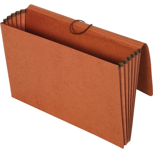 Pendaflex Legal Recycled File Wallet - 8 1/2" x 14" - 12000 Sheets Capacity - 5 1/4" Expansion - Redrope - Brown - Tear Resistant, Tyvek Gusset, Elastic Closure, Reinforced Gusset - 100% Recycled - 10 / Box