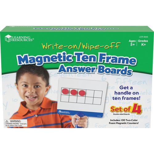 Learning Resources Magnetic 10-frame Answer Boards - Theme/Subject: Learning - Skill Learning: Mathematics, Counting, Operation - 4-7 Year - Red, Yellow