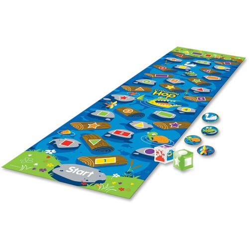 Learning Resources Crocodile Hop Floor Game - Theme/Subject: Learning - Skill Learning: Color Identification, Shape, Number Recognition, Problem Solving, Gross Motor - 3-6 Year