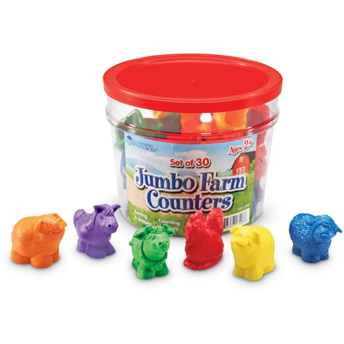 Learning Resources Jumbo Farm Counters - Theme/Subject: Learning - Skill Learning: Counting, Sorting, Patterning, Matching, Mathematics - 2-5 Year - Counting & Sorting - LRN7408