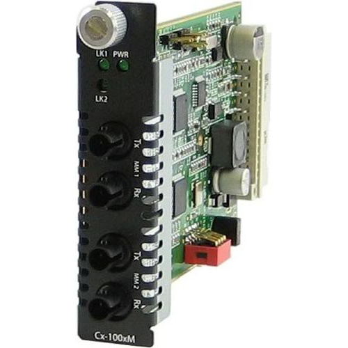 Perle C-1000MM-M2ST05 Transceiver - 2 x ST Ports - 1000Base-SX - 1 km - Internal