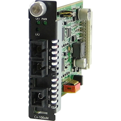 Perle C-1000MM-S1SC10U Media Converter - 1 x SC Ports - 1000Base-BX10-U, 1000Base-SX - 10 km - Internal