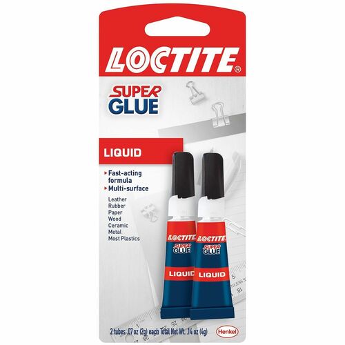 Loctite Liquid Super Glue - 0.07 fl oz - 2 / Pack - Clear