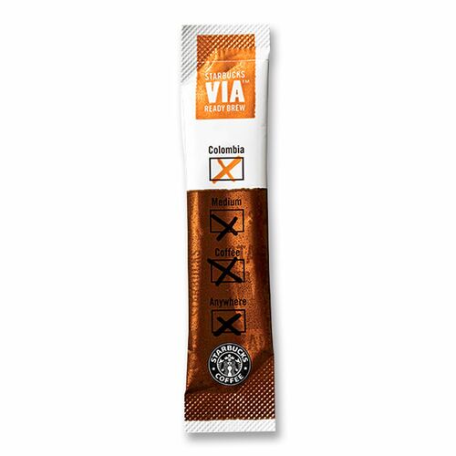 Starbucks Instant VIA Ready Brew Colombia Coffee - 0.1 oz Per Bag - 50 / Box