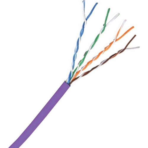 Comprehensive Cat 5e 350MHz Solid Purple Bulk Cable 1000ft - 1000 ft Category 5e Network Cable for Network Device - First End: Bare Wire - Second End: Bare Wire - 24 AWG