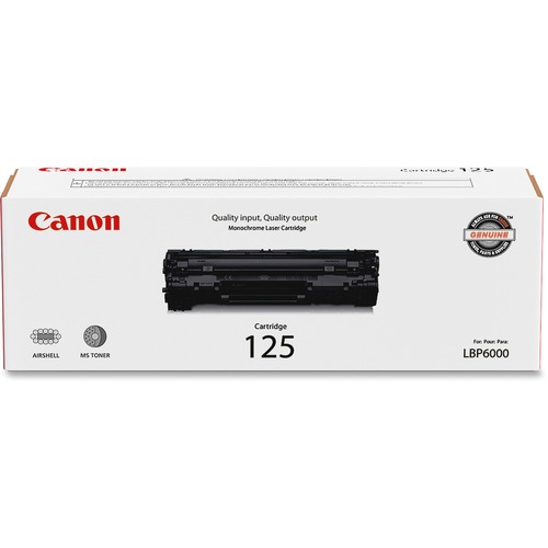 Canon No. 125 Original Toner Cartridge - Laser - 1600 Pages - Black - 1 Pack