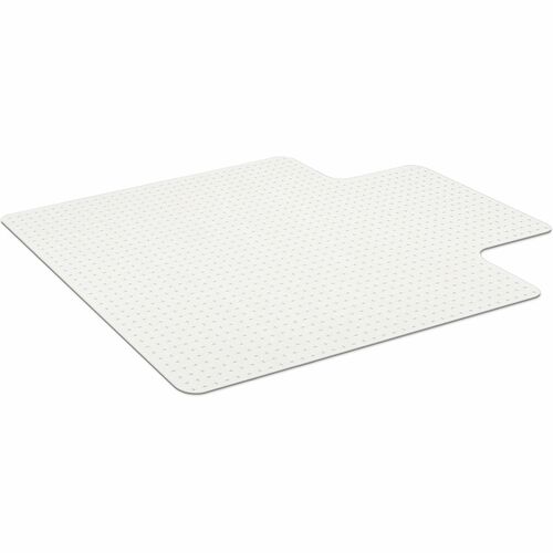 Realspace™ Economy Commercial Pile Chair Mat with Lip, 36" x 48" , Clear, OD64422 - Industrial-grade Carpet, Chair - 48" Length x 36" Width x 11" Thickness - Rectangular - Vinyl - Clear - 1 Each
