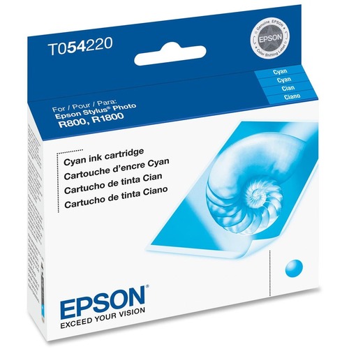 Epson T054 Original Ink Cartridge - Inkjet - 400 Pages - Cyan - 1 Each