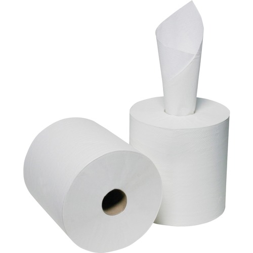 SKILCRAFT Center-pull Dispenser 2-ply Paper Towels - 2 Ply - 8.25" x 600 ft - White - Paper - Non-chlorine Bleached, Perforated - 6 / Box