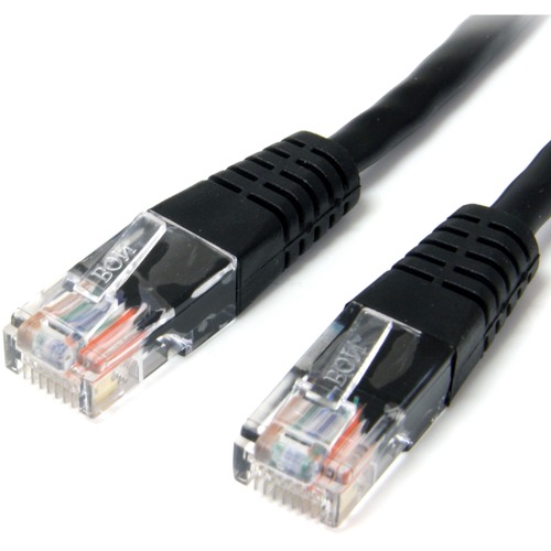 StarTech.com 6 ft Black Molded Cat5e UTP Patch Cable - Make Fast Ethernet network connections using this high quality Cat5e Cable, with Power-over-Ethernet capability - 6ft Cat5e Patch Cable - 6ft Cat 5e patch cable - 6ft Cat5e Patch Cord - 6ft Molded Pat
