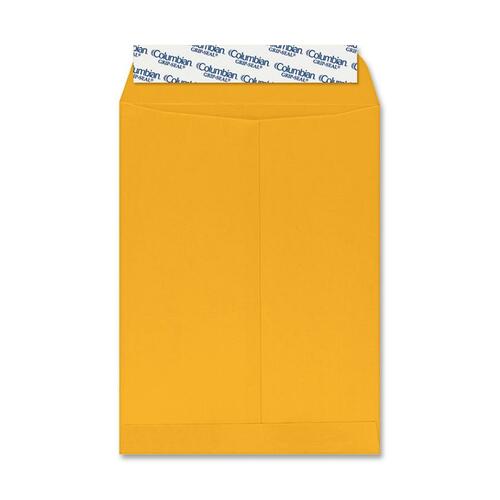 Grip-Seal Instant-Stick Envelopes - Catalog - #10 1/2 - 9" W x 12" L - 28 lb - Peel & Seal - Kraft - 100 / Box - Large Format/Catalog Envelopes - QUACO922